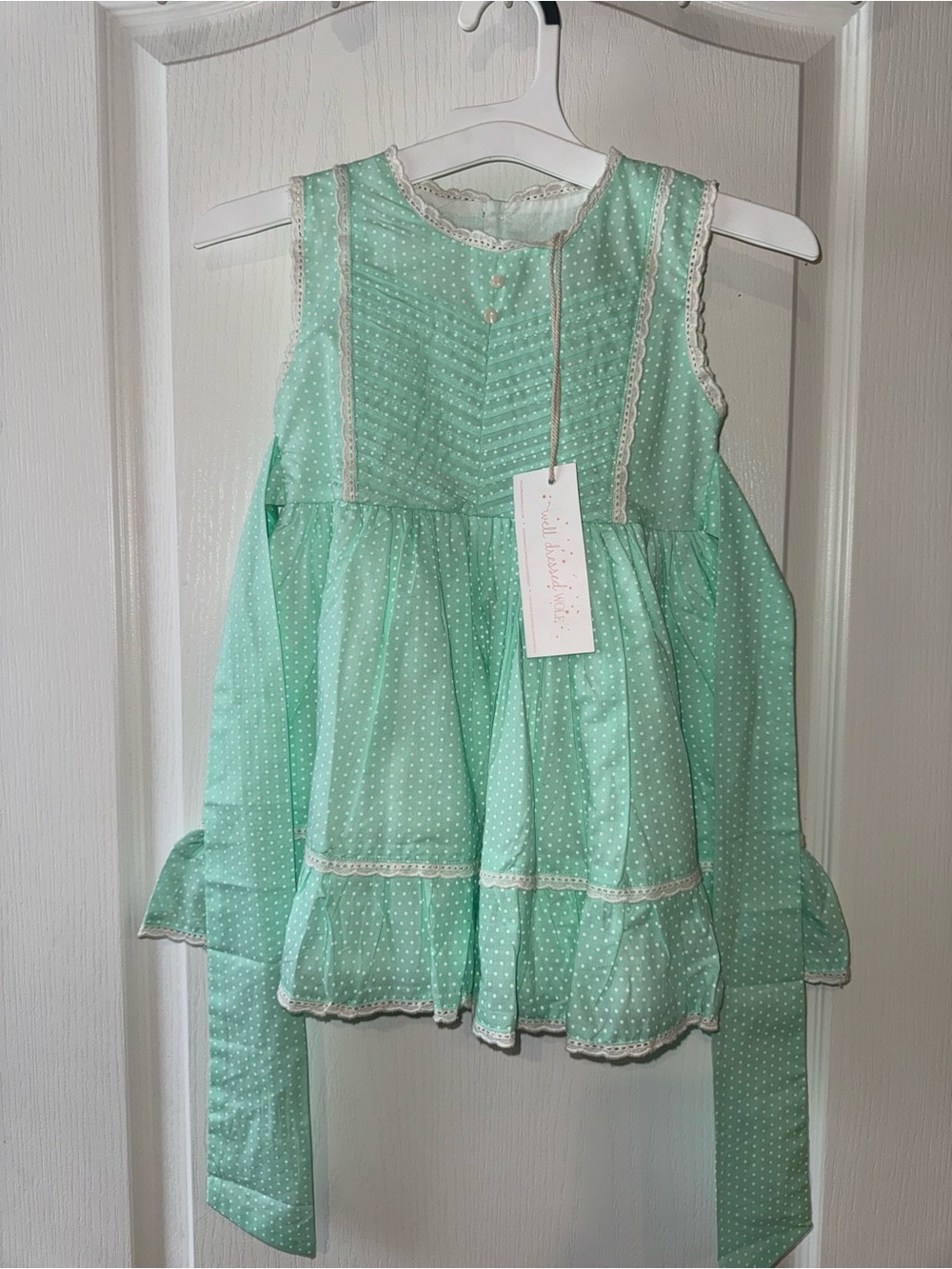 Well Dressed Wolf Mint Green Polka Dot Dress
